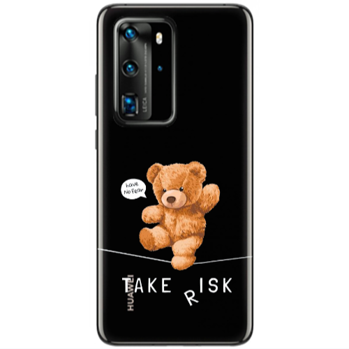 Huawei P40 Pro Take risk Transparent Silicone TPU Θήκη