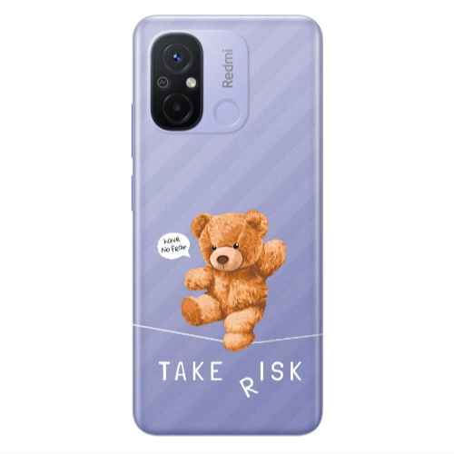 Xiaomi Redmi 12C Take risk Transparent Silicone TPU Θήκη