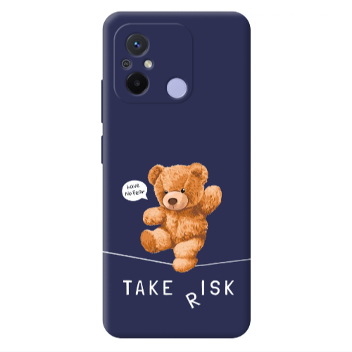 Xiaomi Redmi 12C Take risk Dark blue Colored Silicone TPU Θήκη