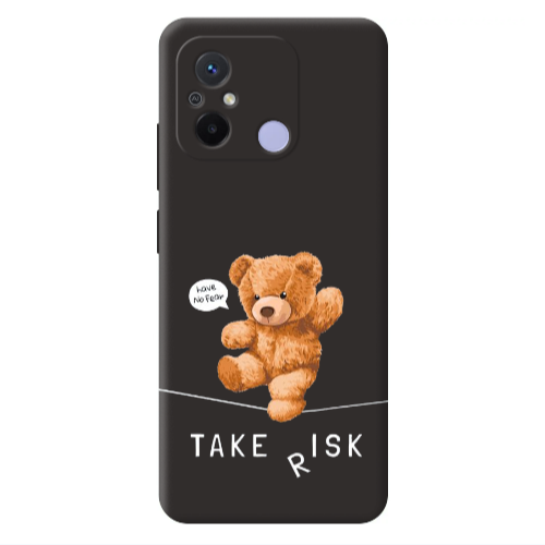 Xiaomi Redmi 12C Take risk Black Colored Silicone TPU Θήκη