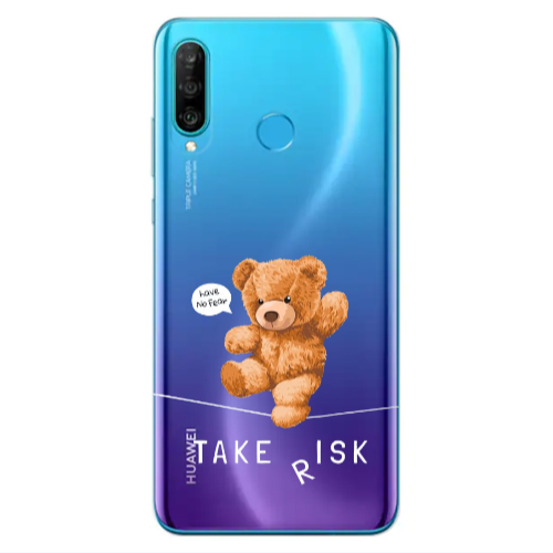Huawei P30 Lite Take risk Transparent Silicone TPU Θήκη