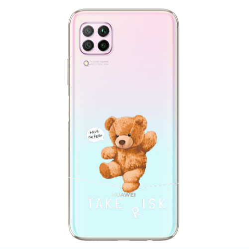 Huawei P40 Lite Take risk Transparent Silicone TPU Θήκη
