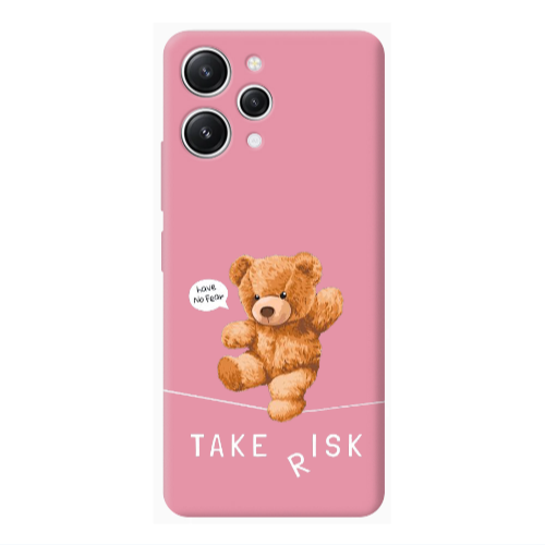 Xiaomi Redmi 12 Take risk Pink Colored Silicone TPU Θήκη