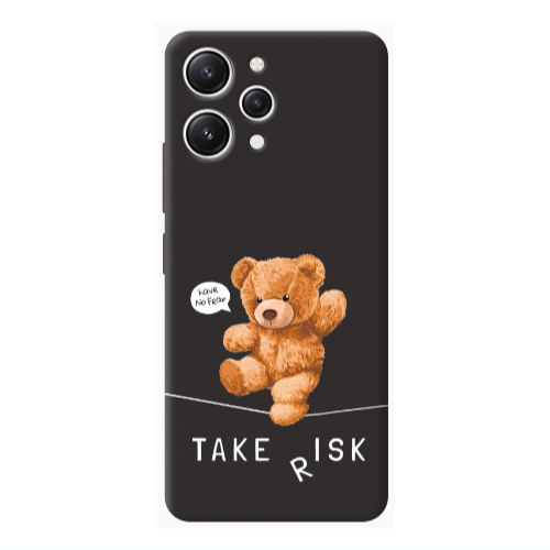Xiaomi Redmi 12 Take risk Black Colored Silicone TPU Θήκη