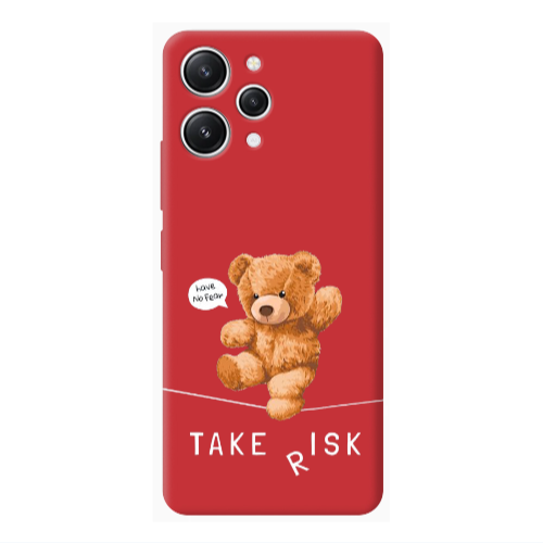 Xiaomi Redmi 12 Take risk Red Colored Silicone TPU Θήκη