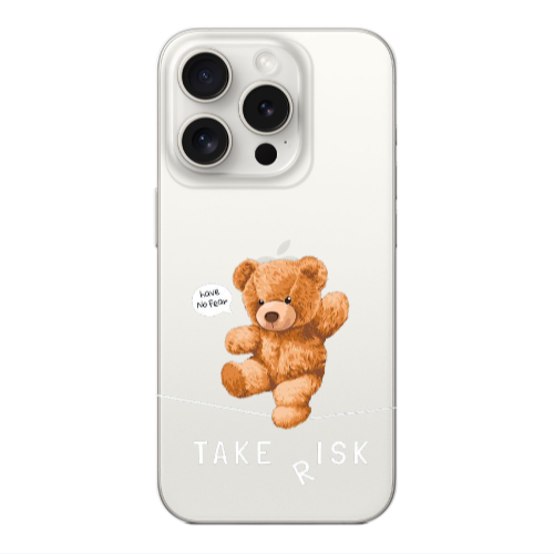 Apple iPhone 15 Pro Max Take risk Transparent Silicone TPU Θήκη