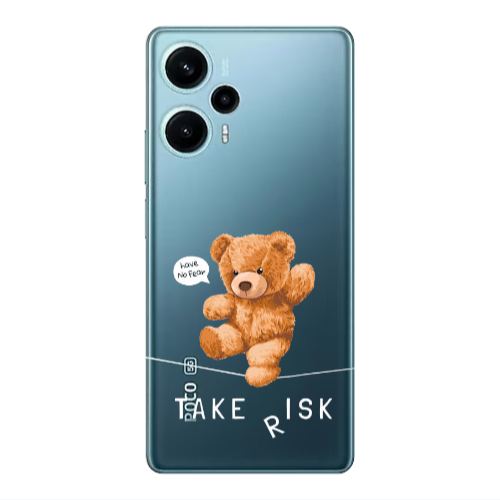 Xiaomi Poco F5 Take risk Transparent Silicone TPU Θήκη