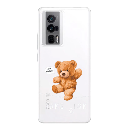 Xiaomi Poco F5 Pro Take risk Transparent Silicone TPU Θήκη