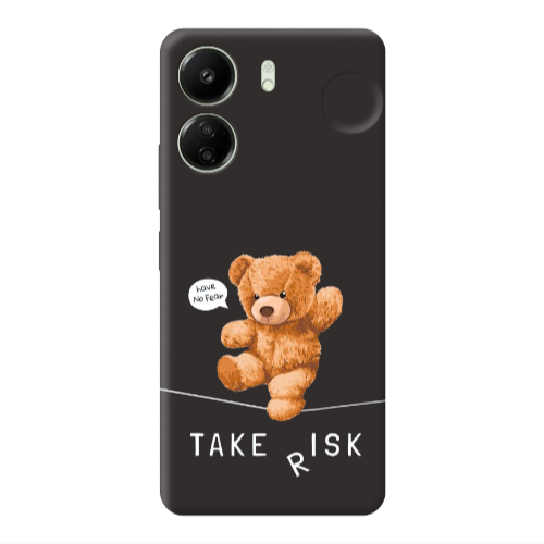 Xiaomi Redmi 13C Take risk Black Colored Silicone TPU Θήκη
