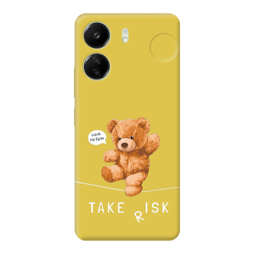 Xiaomi Redmi 13C Take risk Yellow Colored Silicone TPU Θήκη