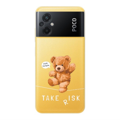 Xiaomi Poco M5 Take risk Transparent Silicone TPU Θήκη