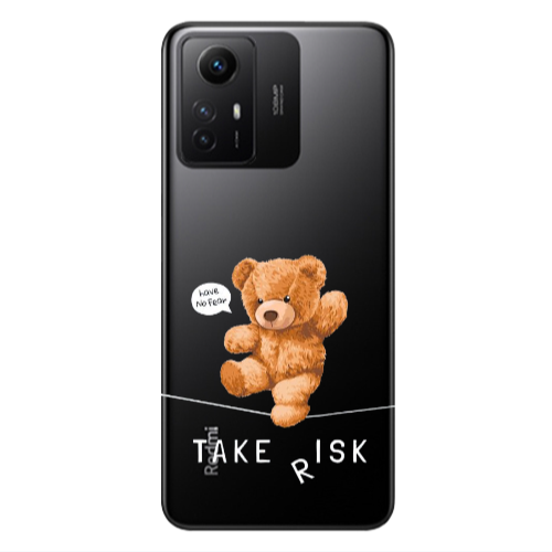 Xiaomi Redmi Note 12s Take risk Transparent Silicone TPU Θήκη