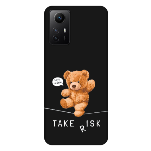 Xiaomi Redmi Note 12s Take risk Black Colored Silicone TPU Θήκη