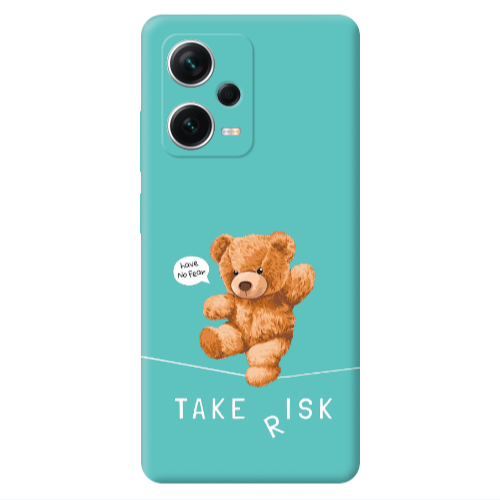 Xiaomi Poco X5 Take risk Turquoise Colored Silicone TPU Θήκη