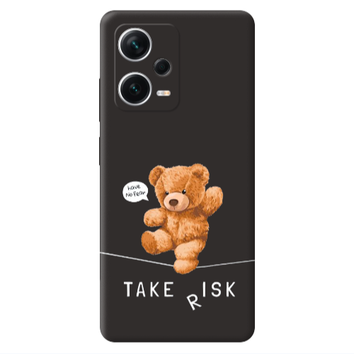 Xiaomi Poco X5 Take risk Black Colored Silicone TPU Θήκη