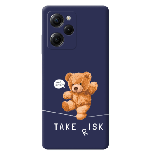Xiaomi Poco X5 Pro Take risk Dark blue Colored Silicone TPU Θήκη