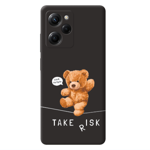 Xiaomi Poco X5 Pro Take risk Black Colored Silicone TPU Θήκη