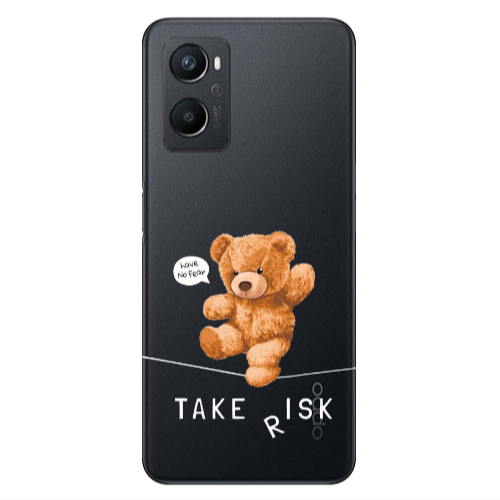 Oppo A 96 Take risk Transparent Silicone TPU Θήκη