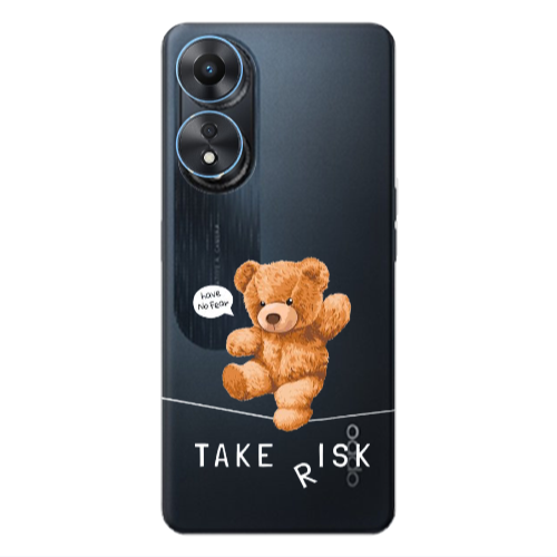 Oppo A 98 Take risk Transparent Silicone TPU Θήκη