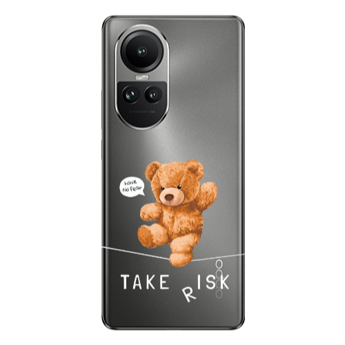 Oppo Reno10 5G Take risk Transparent Silicone TPU Θήκη