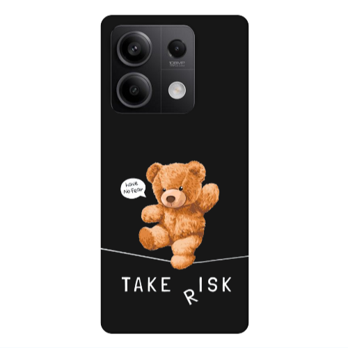 Xiaomi Redmi Note 13 5G Take risk Black Colored Silicone TPU Θήκη