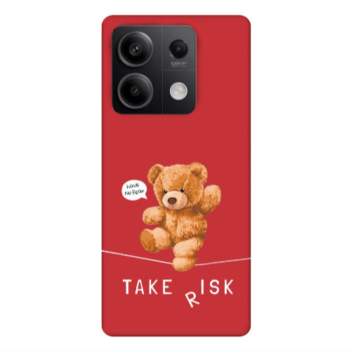 Xiaomi Redmi Note 13 5G Take risk Red Colored Silicone TPU Θήκη