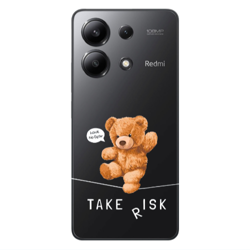 Xiaomi Redmi Note 13 4G Take risk Transparent Silicone TPU Θήκη