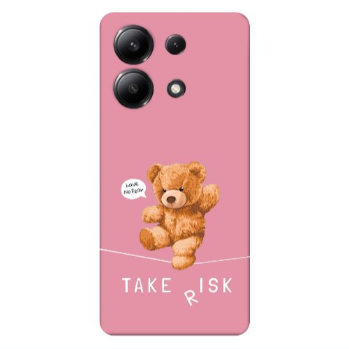 Xiaomi Redmi Note 13 4G Take risk Pink Colored Silicone TPU Θήκη