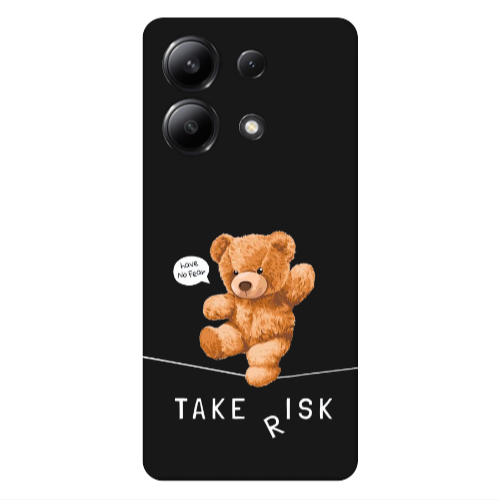 Xiaomi Redmi Note 13 4G Take risk Black Colored Silicone TPU Θήκη