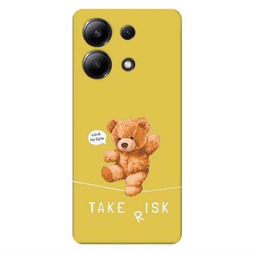 Xiaomi Redmi Note 13 4G Take risk Yellow Colored Silicone TPU Θήκη