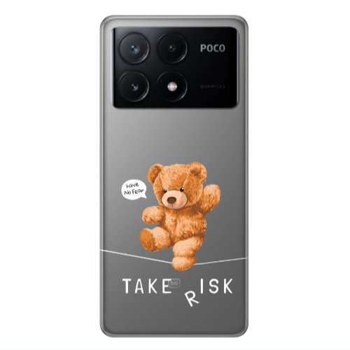 Xiaomi Poco X6Pro 5G Take risk Transparent Silicone TPU Θήκη