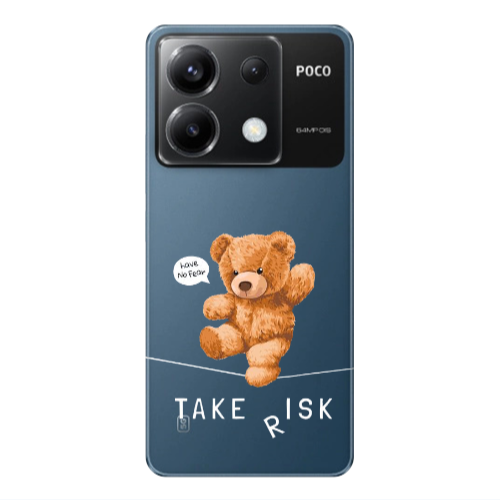 Xiaomi Poco X6 5G Take risk Transparent Silicone TPU Θήκη