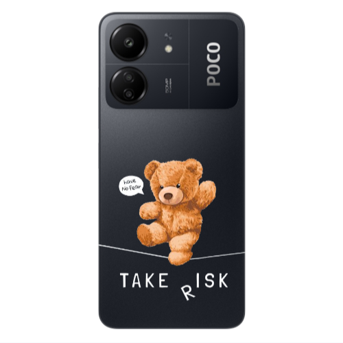 Xiaomi Poco C65 Take risk Transparent Silicone TPU Θήκη