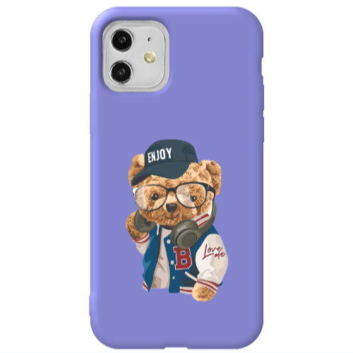 Apple iPhone 11  Enjoy Purple Colored Silicone TPU Θήκη