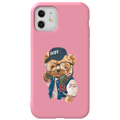 Apple iPhone 11  Enjoy Pink Colored Silicone TPU Θήκη