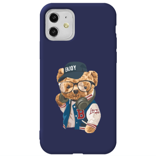 Apple iPhone 11  Enjoy Dark blue Colored Silicone TPU Θήκη