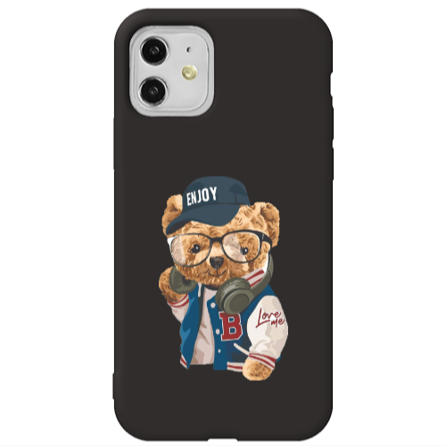 Apple iPhone 11  Enjoy Black Colored Silicone TPU Θήκη