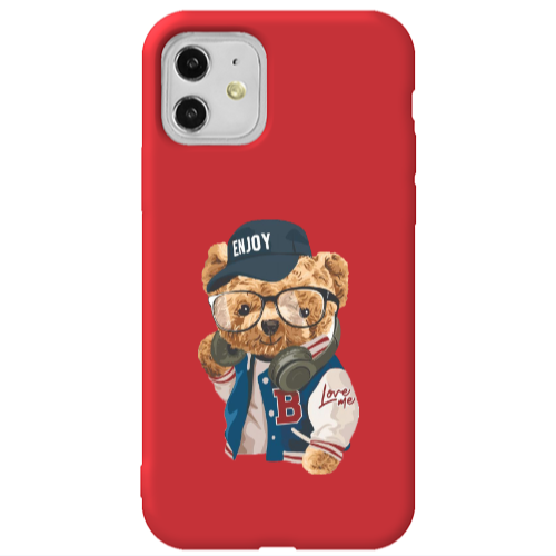 Apple iPhone 11  Enjoy Red Colored Silicone TPU Θήκη
