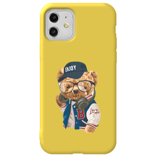 Apple iPhone 11  Enjoy Yellow Colored Silicone TPU Θήκη