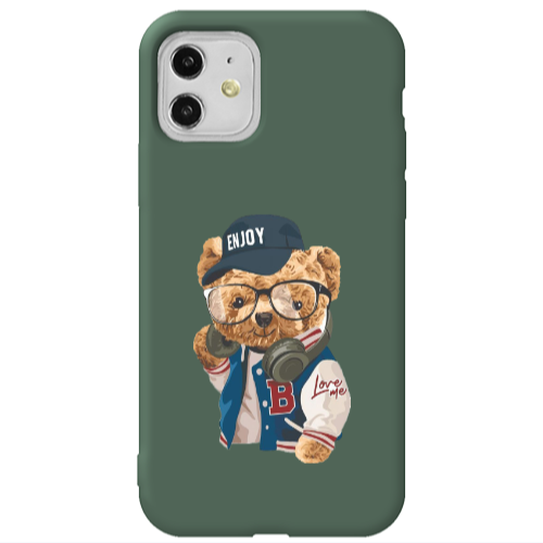 Apple iPhone 11  Enjoy Dark Green Colored Silicone TPU Θήκη