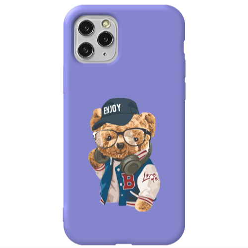 Apple iPhone 11 Pro Enjoy Purple Colored Silicone TPU Θήκη