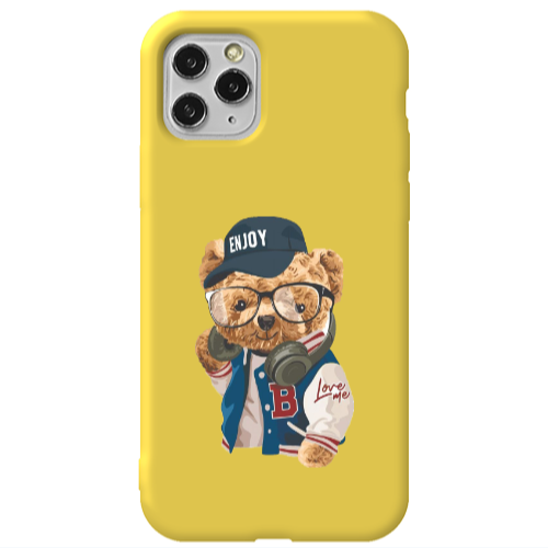 Apple iPhone 11 Pro Enjoy Yellow Colored Silicone TPU Θήκη