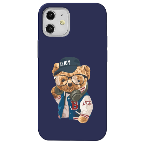 Apple iPhone 12 Enjoy Dark blue Colored Silicone TPU Θήκη