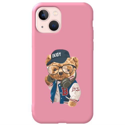 Apple iPhone 13 Enjoy Pink Colored Silicone TPU Θήκη