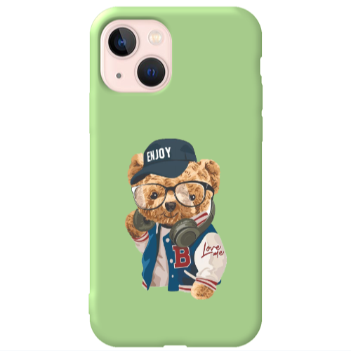 Apple iPhone 13 Enjoy Light Green Colored Silicone TPU Θήκη