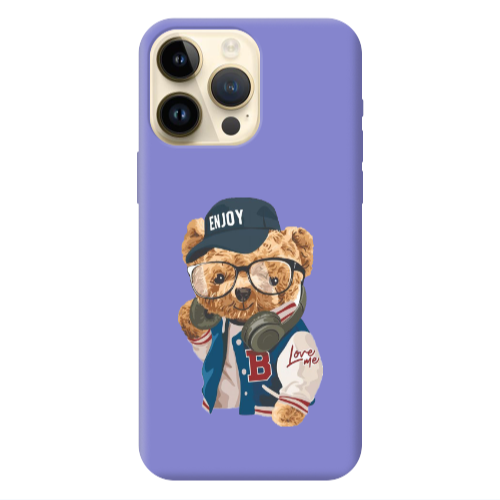Apple iPhone 13 Pro Max Enjoy Purple Colored Silicone TPU Θήκη