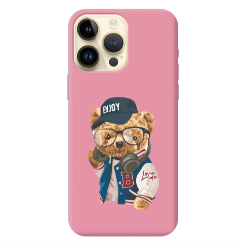 Apple iPhone 13 Pro Max Enjoy Pink Colored Silicone TPU Θήκη