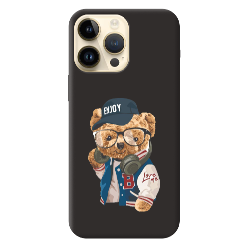Apple iPhone 13 Pro Max Enjoy Black Colored Silicone TPU Θήκη