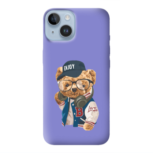 Apple iPhone 14  Enjoy Purple Colored Silicone TPU Θήκη
