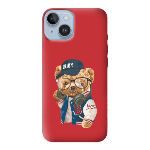 Apple iPhone 14 Plus Enjoy Red Colored Silicone TPU Θήκη
